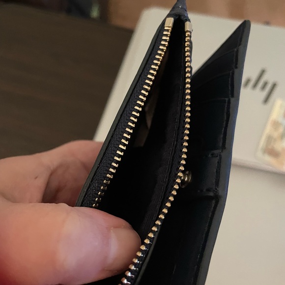 Kate Spade Black and Pink Floral Small Wallet - Picture 3 of 5